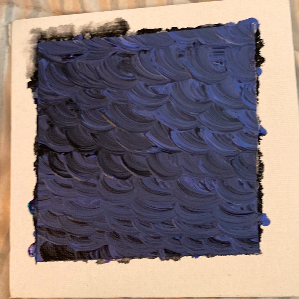 A painting of water ripples